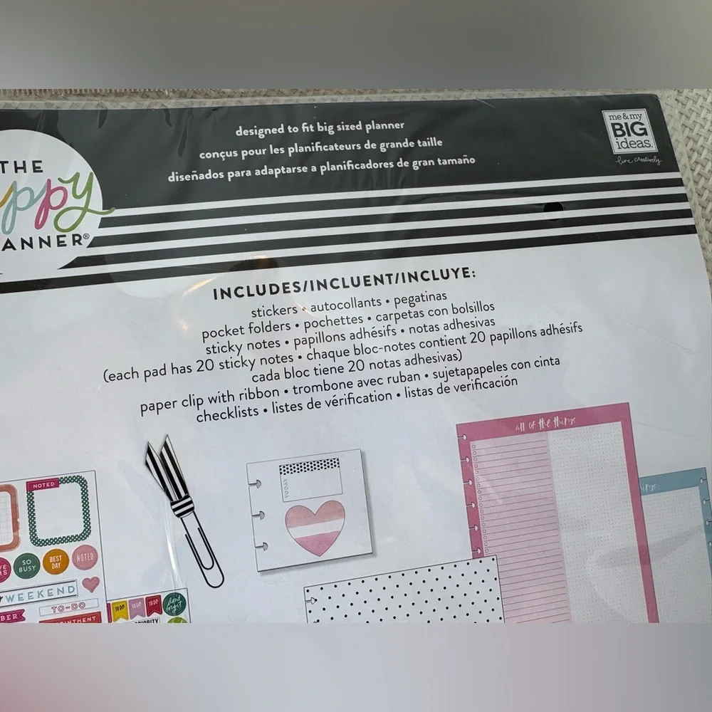 BIG Happy Planner Life Is Lovely Accessories Pack 157 Pieces 8.5×11in NE